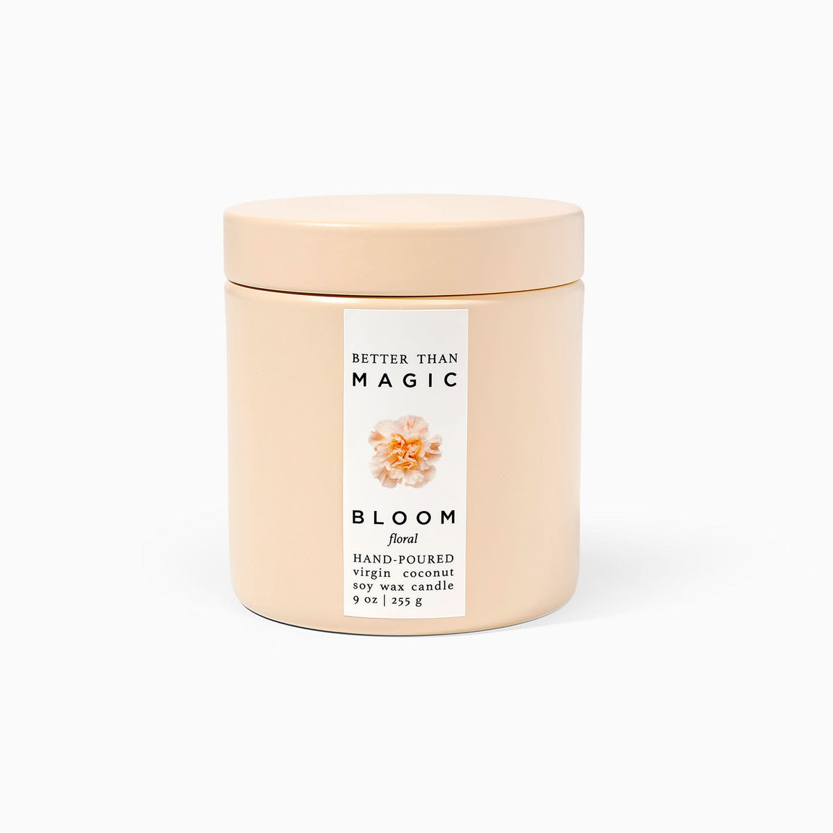 Better Than Magic Virgin Coconut Soy Candle in the floral scent Bloom