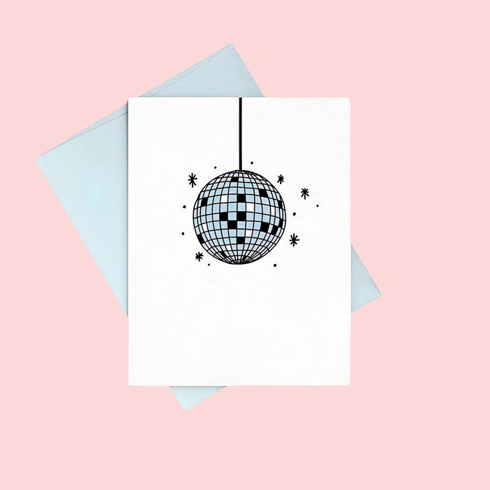 Disco Ball Letterpress Greeting Card