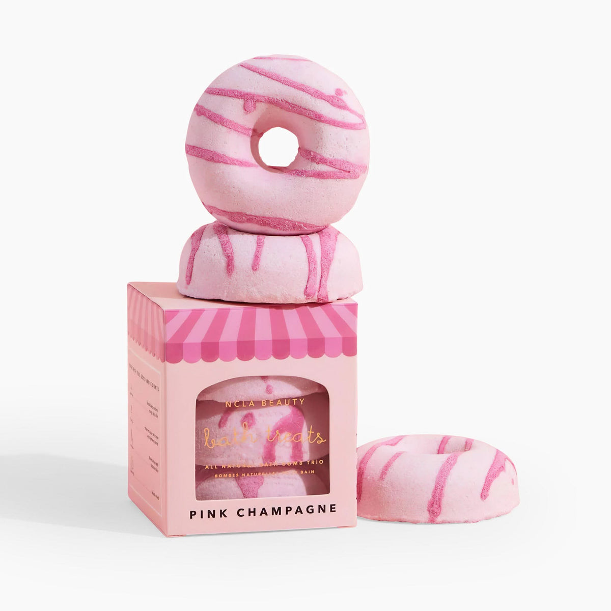 Pink Champagne Donut Bath Bomb Trio